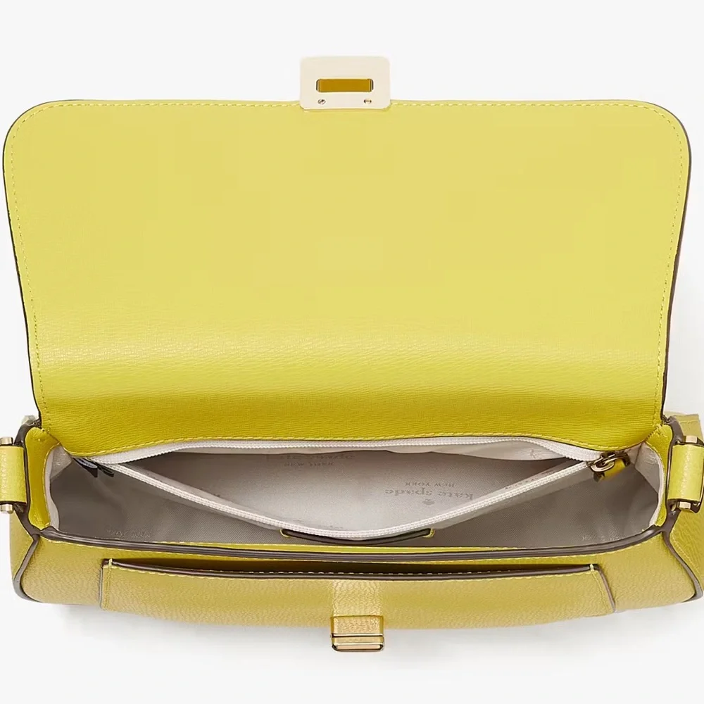 kate spade Phoebe Leather Lime Color Crossbody Bag NWT - Picture 4 of 17